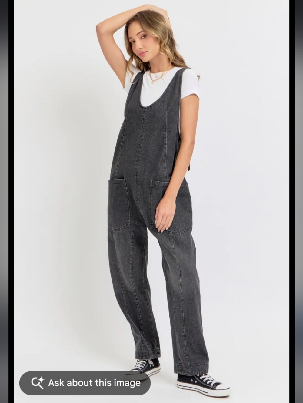 Sweet Lovely by Jen One and Done Denim Jumpsuit Size Large